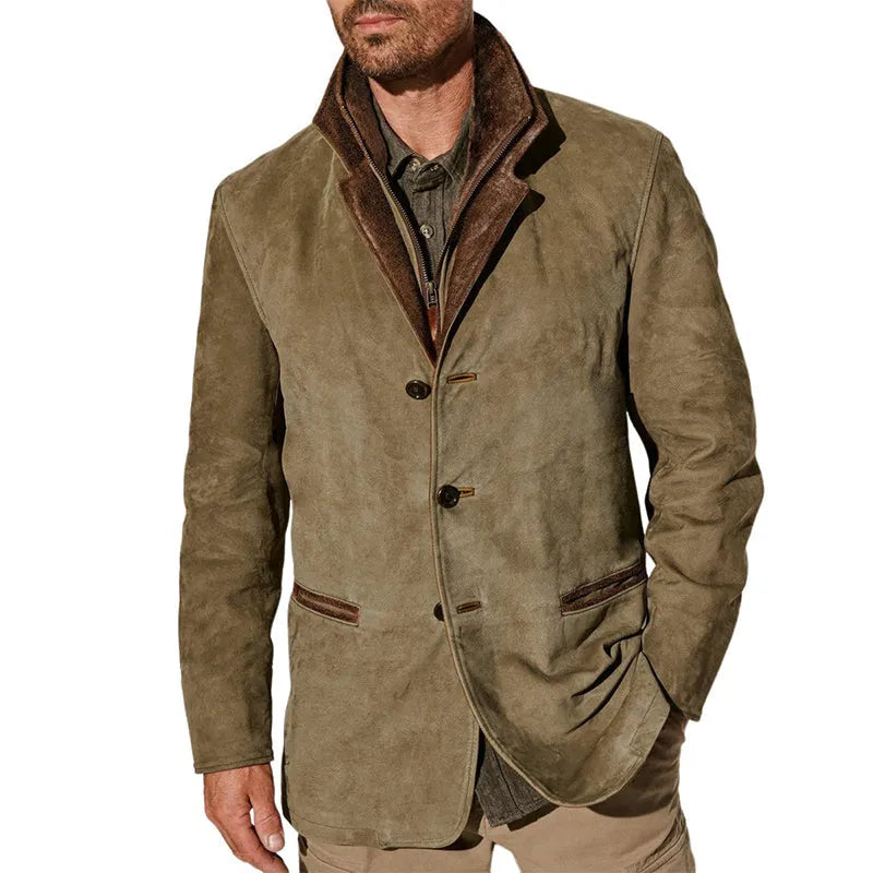 Vidam - Veste d'automne en daim pour homme